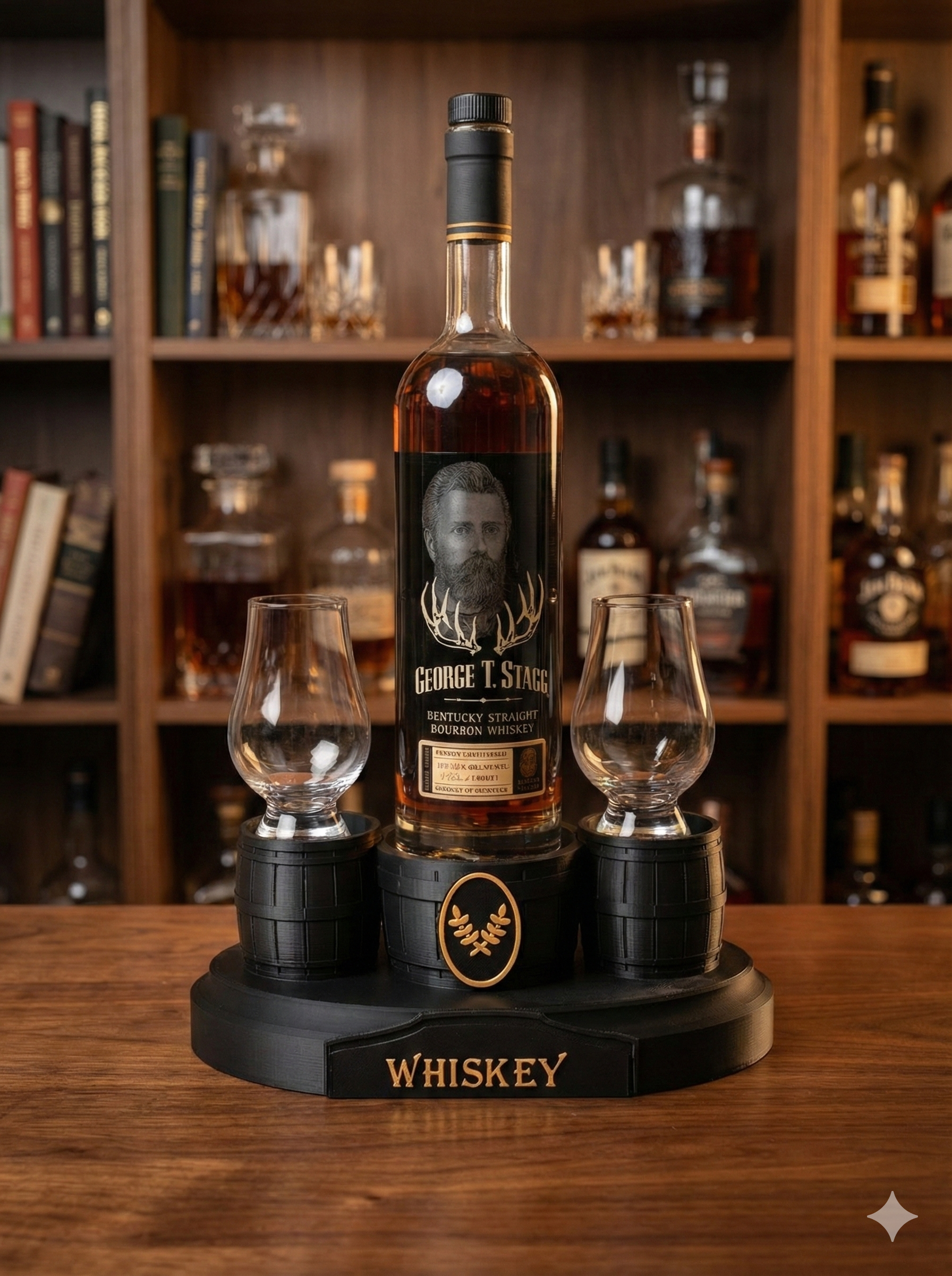 Whiskey and Glen Cairn Display with USB LED light